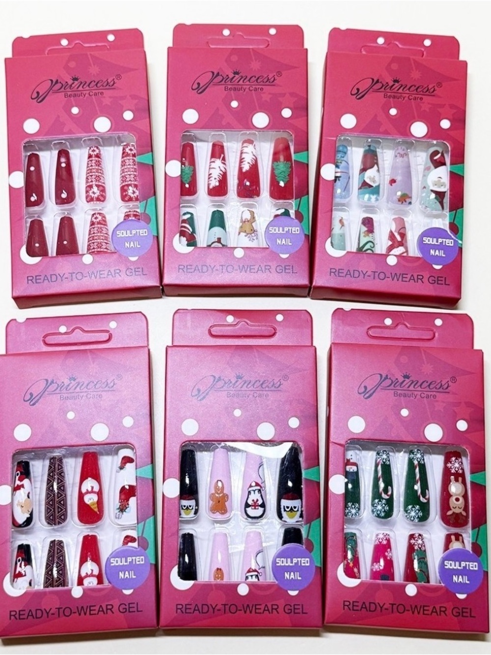 Princess Beauty Care Ready-to-Wear Christmas Gel Nail Sets